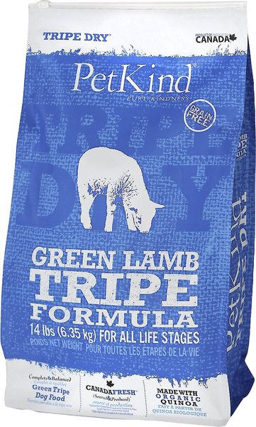 PetKind Tripe Dry Grain-Free Green Lamb Tripe Formula Dry Dog Food, 14-lb bag slide 1 of 5