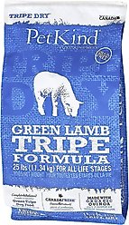 PetKind Tripe Dry Grain-Free Green Lamb Tripe Formula Dry Dog Food, 25-lb bag