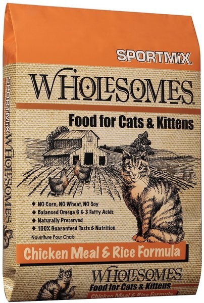 Wholesomes Chicken Meal & Rice Formula Adult Dry Cat Food, 15-lb bag slide 1 of 2