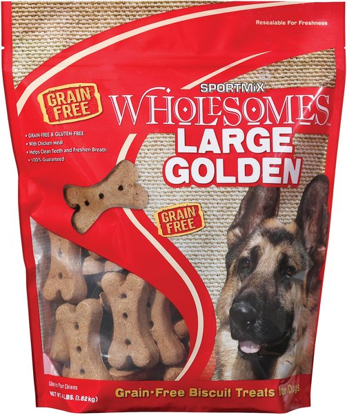SPORTMiX Wholesomes Extra Large Golden Grain-Free Biscuit Dog Treats