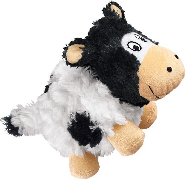 KONG Barnyard Cruncheez Cow Dog Toy, Small