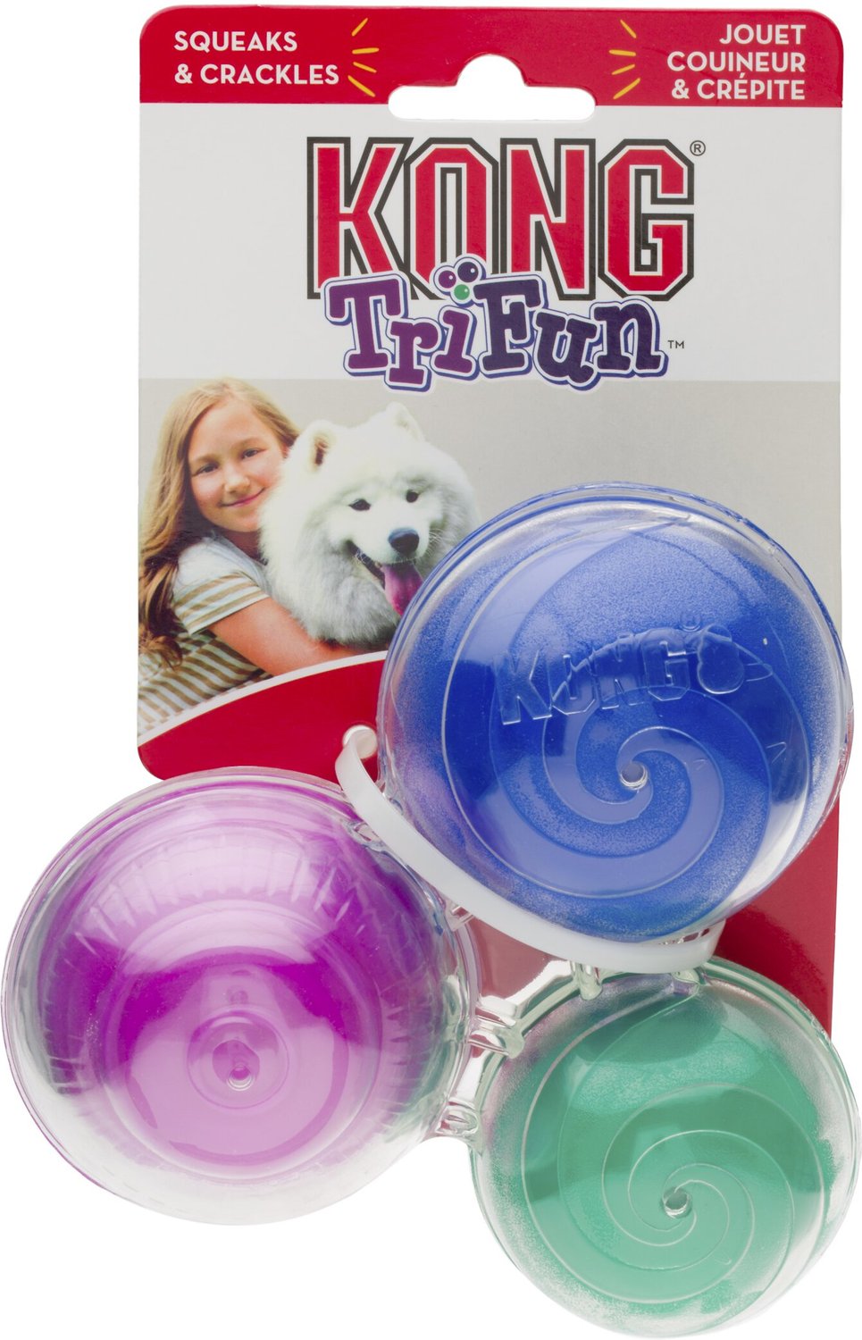 KONG TriFun Triangle Dog Toy, Large
