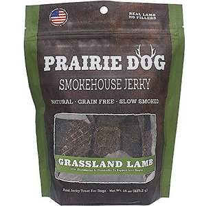 Prairie Dog Smokehouse Jerky Grassland Lamb Dog Treats, 15-oz bag