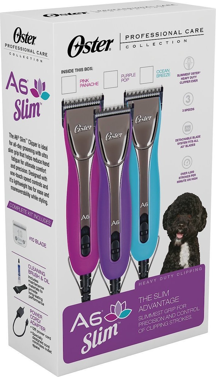 OSTER A6 Slim 3-speed Pet Hair Grooming Clipper, Purple