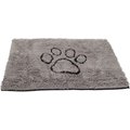 Labrador Bath Mat, Silhouette of Little Girl with Dog Walking in the Park  Pet Care Love Theme, Plush Bathroom Decor Mat with Non Slip Backing, 29.5  X