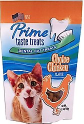 Prime Taste Treats Dental Choice Chicken Flavor Cat Treats, 2.1-oz bag