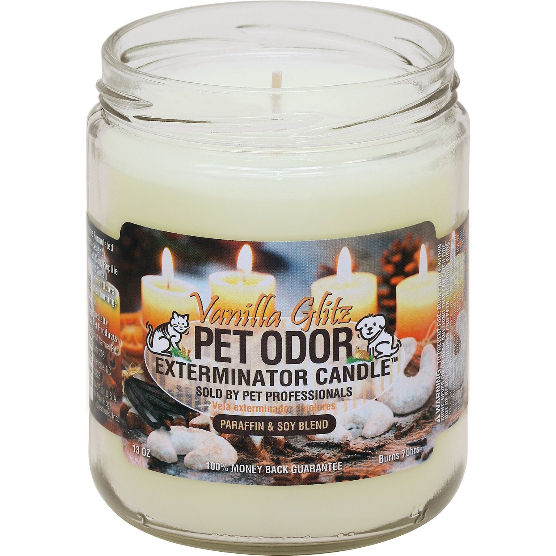 Pet Odor Exterminator Vanilla Glitz Deodorizing Candle, 13-oz jar