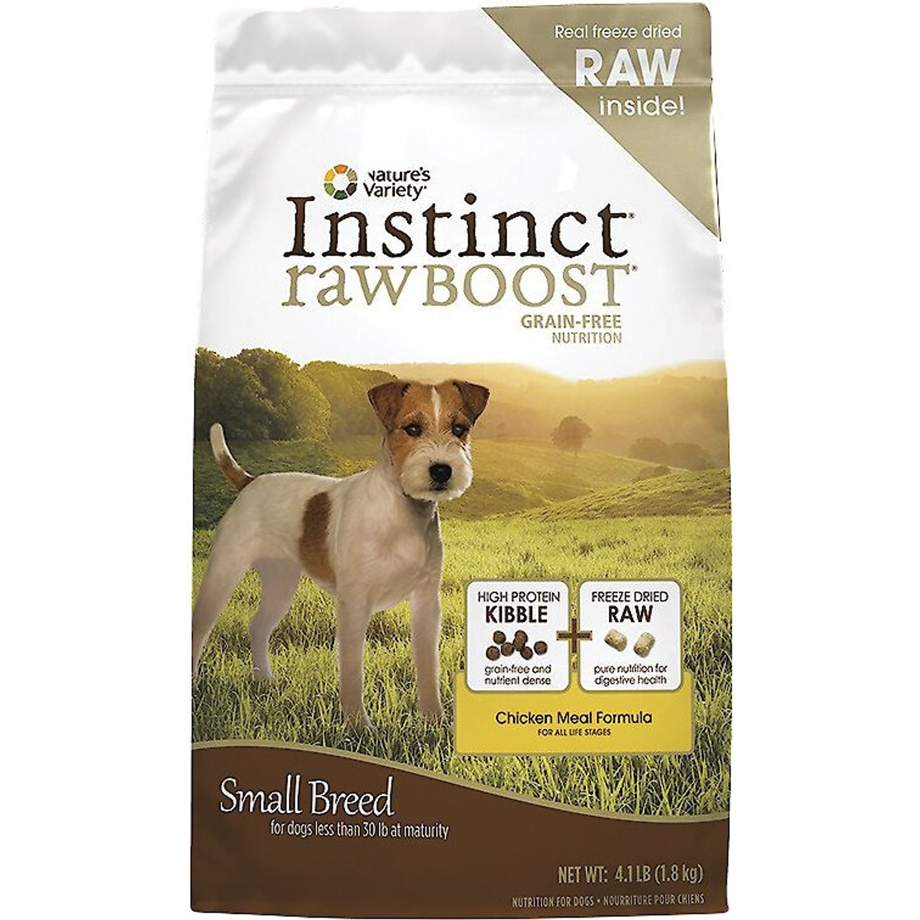 INSTINCT Raw Boost Small Breed Adult Grain Free Real Chicken Recipe Dry Dog Food 4 lb