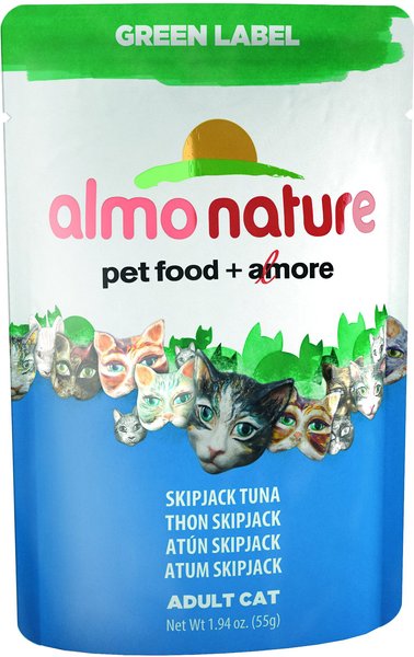 Discontinued ALMO NATURE Green Label Skipjack Tuna Adult Grain Free Cat Food Pouches 1.94 oz case of 24 Chewy