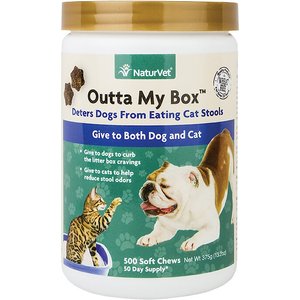 NaturVet Outta My Box Soft Chews Digestive Supplement for Cats & Dogs, 500 count