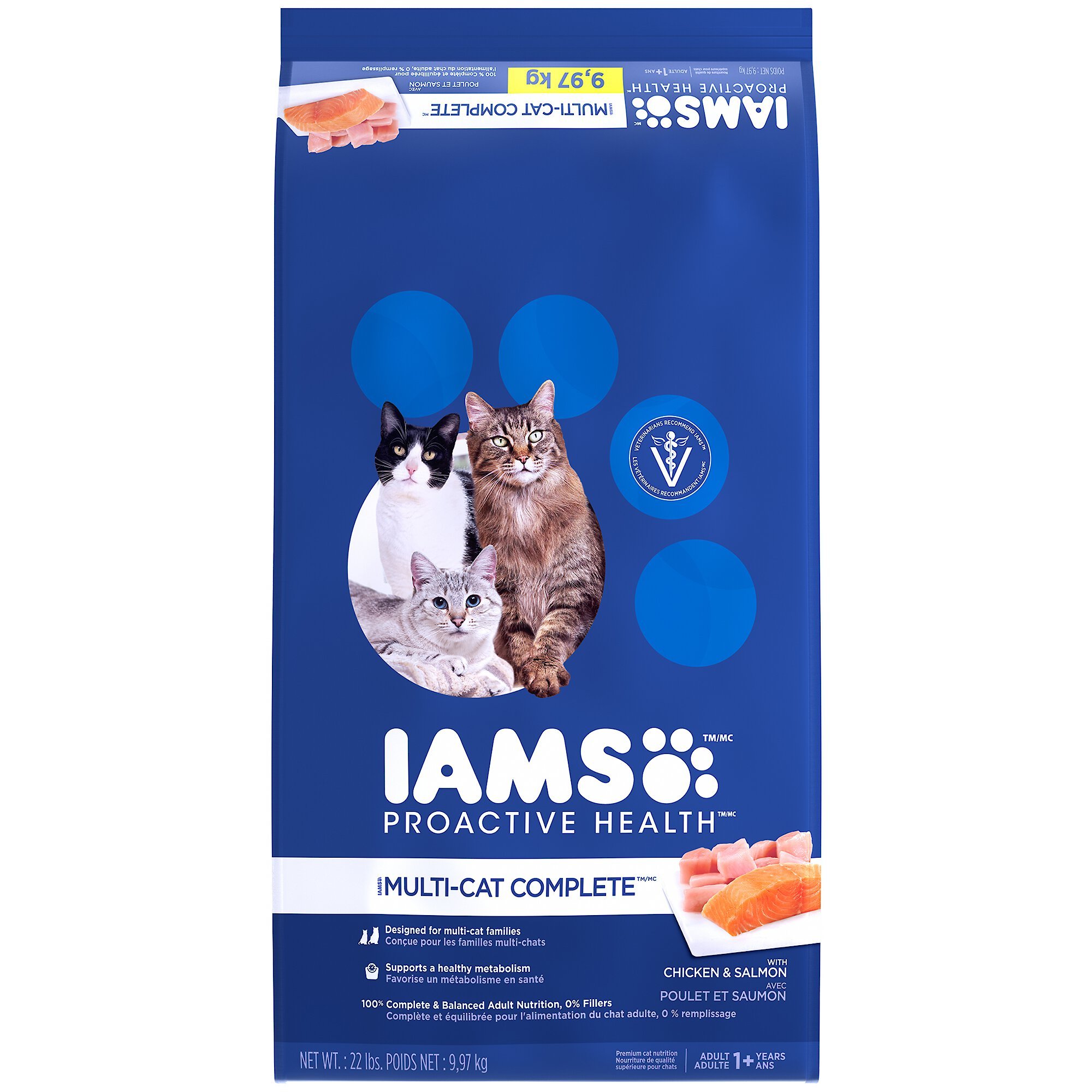 IAMS ProActive Health Multi Cat with Chicken Salmon Dry Cat Food