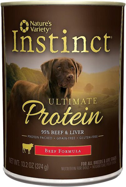 Instinct by Nature s Variety Ultimate Protein Grain Free Real Beef Recipe Natural Wet Canned Dog Food