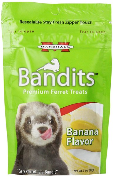 Marshall Bandits Premium Banana Flavor Ferret Treats, 3-oz bag slide 1 of 4