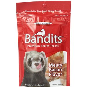 Marshall Bandits Premium Meaty Bacon Flavor Ferret Treats, 3-oz bag