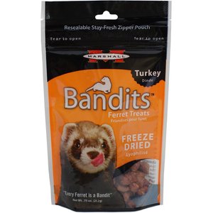 Marshall Bandits Freeze-Dried Turkey Flavor Ferret Treats, .75-oz bag
