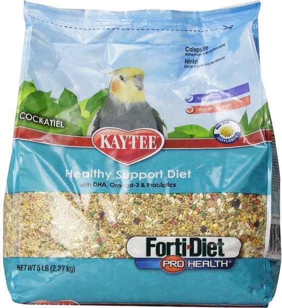 Kaytee Forti Diet Pro Health With Safflower Cockatiel Bird Food 5 Lb Bag 