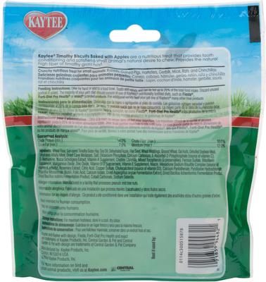 Show full view: Kaytee Baked Apple Timothy Biscuit Small Animal Treats, 4-oz bag slide 2 of 11