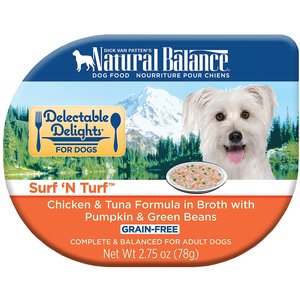 Natural Balance Delectable Delights Surf 'N Turf Grain-Free Wet Dog Food, 2.75-oz, case of 24