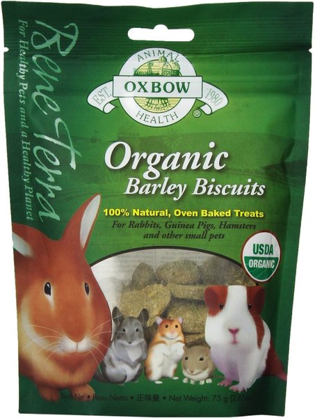 Oxbow Organic Barley Biscuits Small Animal Treats, 2.65-oz bag slide 1 of 4