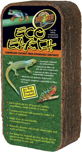 Zoo Med Eco Earth Compressed Coconut Fiber Expandable Substrate in 3 pk or 6 pk 