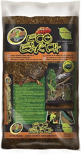 Zoo Med Eco Earth Loose Coconut Fiber Reptile Substrate, 24-qt bag