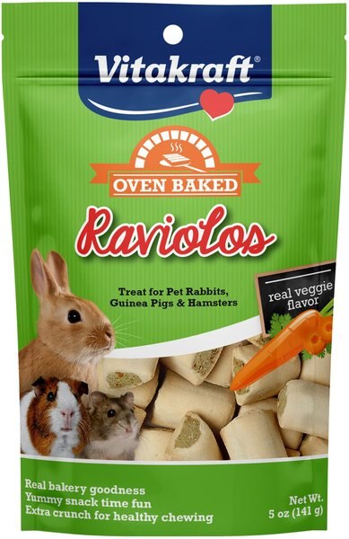 Vitakraft Raviolos Made with Real Vegetables Rabbit, Guinea Pig & Hamster Small Animal Treats, 5-oz bag slide 1 of 5
