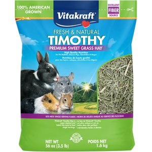 Vitakraft Timothy Hay Guinea Pig, Rabbit Chinchilla & Small Animal Food, 3.5-lb bag