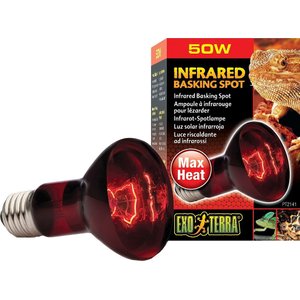 Exo Terra Infrared Basking Reptile Spot Lamp, 50-w bulb