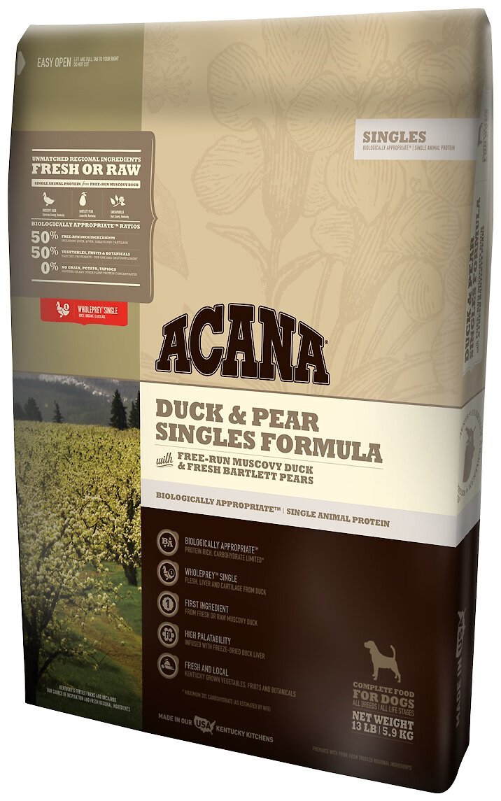 ACANA Duck Pear Singles Formula Grain Free Dry Dog Food reviews