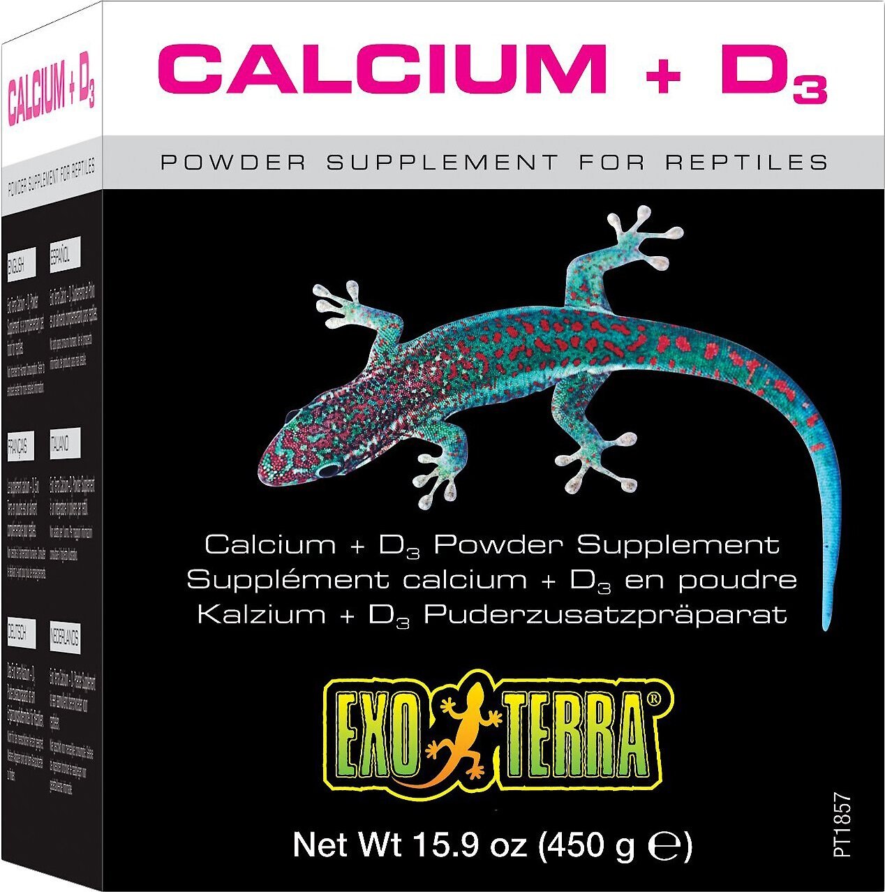 EXO TERRA Calcium + Vitamin D3 Powder Reptile Supplement, 15.9oz box