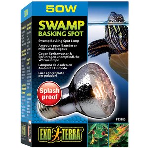 Exo Terra Swamp Basking Splash Proof Reptile Spot Lamp, 50-w bulb
