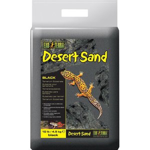 Exo Terra Desert Sand Terrarium Reptile Substrate, Black, 10-lb bag