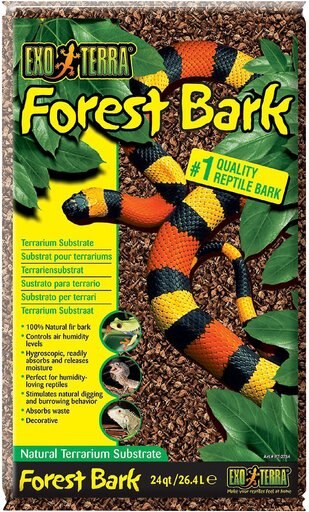 Exo Terra Forest Bark Natural Fir Terrarium Reptile Substrate, 24-qt