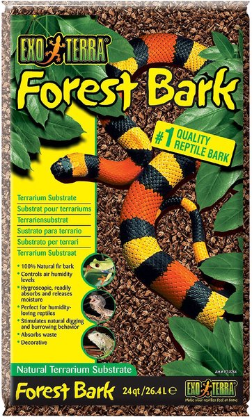 Exo Terra Forest Bark Natural Fir Terrarium Reptile Substrate, 24-qt slide 1 of 3