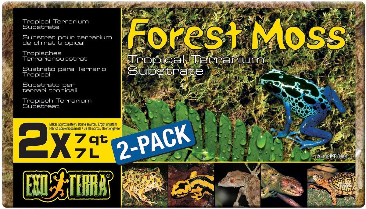 EXO TERRA Forest Moss Tropical Terrarium Reptile Substrate, 7qt, 2