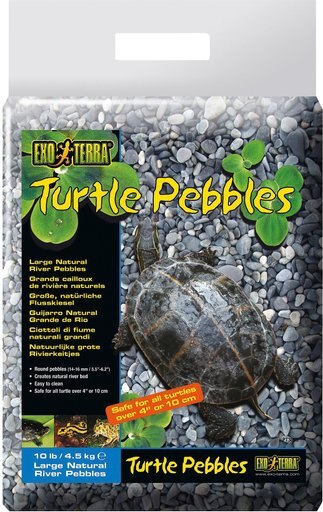 Exo Terra Turtle Large Natural River Pebbles, 10-lb bag