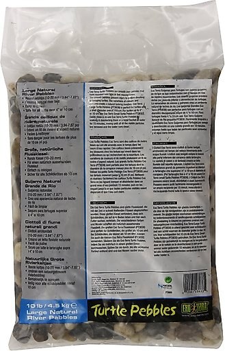 Exo Terra Turtle Large Natural River Pebbles, 10-lb bag