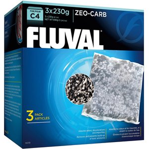 Fluval C4 Zeo-Carb Filter Media, 3 count