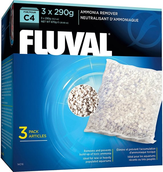 Fluval C4 Ammonia Remover Filter Media, 3 count slide 1 of 1
