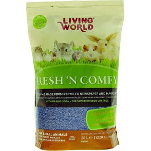 Living World Fresh 'N Comfy Small Animal Bedding, Blue, 20-L
