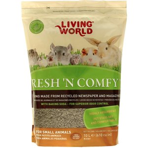 Living World Fresh 'N Comfy Small Animal Bedding, Tan, 10-L