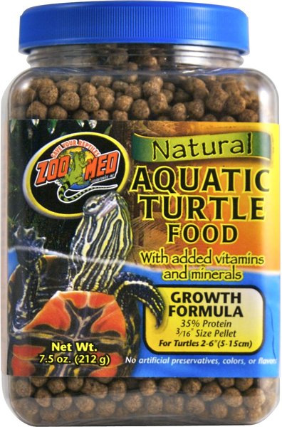 ZOO MED Natural Aquatic Growth Formula Turtle Food, 7.5-oz jar - Chewy.com