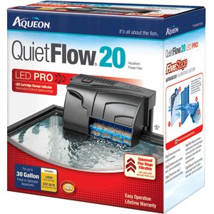 Aqueon QuietFlow LED PRO Aquarium Power Filter, Size 20,125 GPH