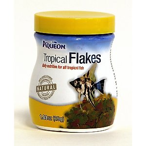 Aqueon Tropical Flakes Freshwater Fish Food, 1.02-oz jar