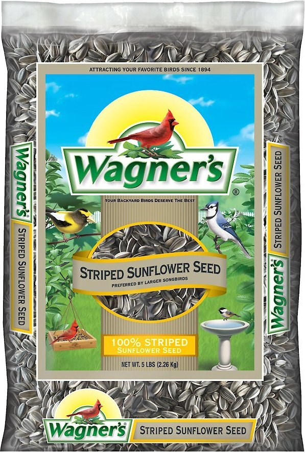 WAGNER'S 100 Striped Sunflower Seed Wild Bird Food, 5lb bag