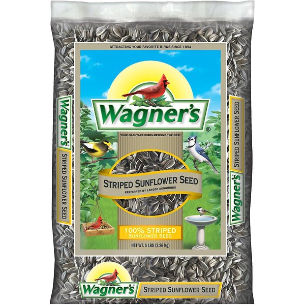 WAGNER'S 100 Striped Sunflower Seed Wild Bird Food, 5lb bag