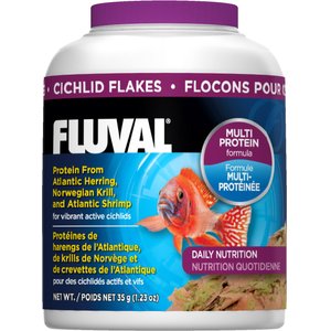 Fluval Cichlid Flakes Fish Food, 1.23-oz jar