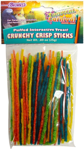 Brown's Tropical Carnival Crunchy Crisp Sticks Bird Treats, 0.89-oz bag slide 1 of 2