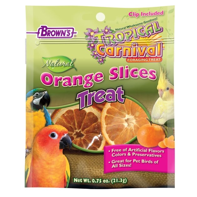 Brown's Tropical Carnival Natural Orange Slices Small Animal Treats