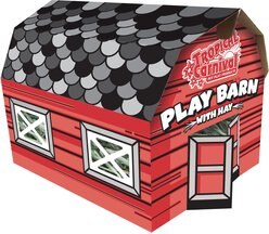 Brown's Tropical Carnival Play Barn with Hay Small Animal Hideout, 8-oz